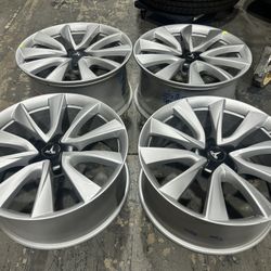  OEM STAGGERED Tesla Model 3 20" Rims Wheels SILVER 2018-2020 FITS MODEL Y 5x4.5