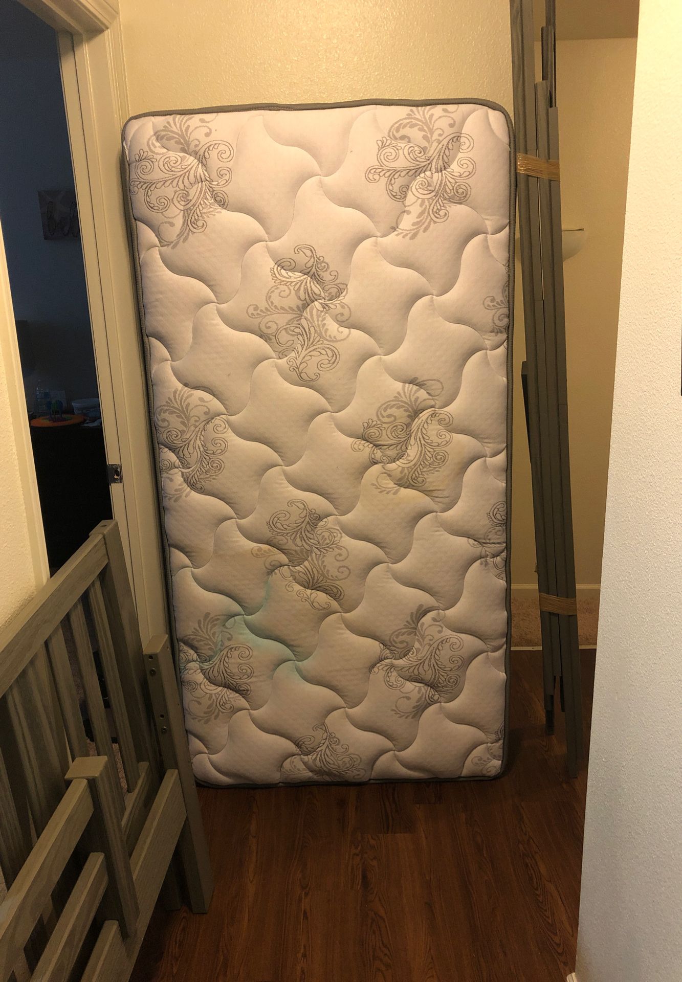 Twin bed-frame with mattress