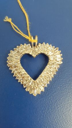 HEART PENDANT 90 DIAMOND 2.70CTW 10K,4.3GR