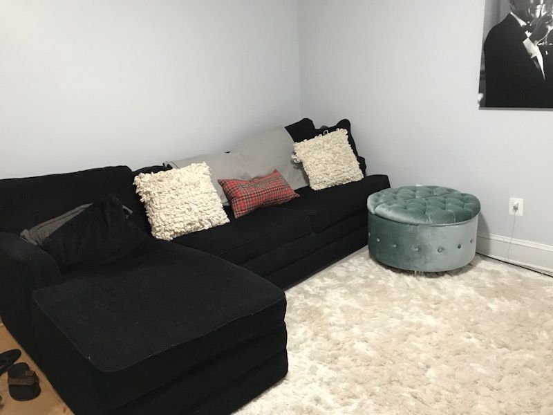 Black Comfortable Sectional