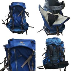 Huge Arc'teryx Bora 95 Liter Mountaineering Hiking Sz Small Camping Backpack bag Travel Bag with multiple pockets, zippers, attachments in good pre-ow