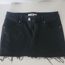 Black JEAN MINI SKIRT