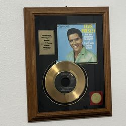 Elvis Presley Gold  Plate Record