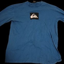 Quicksilver Men's Light Blue Long Sleeve Sweatshirt Size M