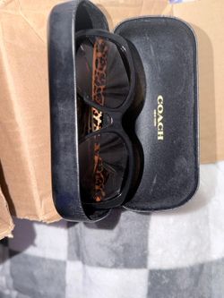 Coach hc 8158 oversized square leopard sunglasses black/gray gradient 139mm