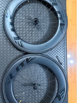 Elitewheels 82 700C Carbon Clincher Road Wheelset Rim Brake Presta Black 2
