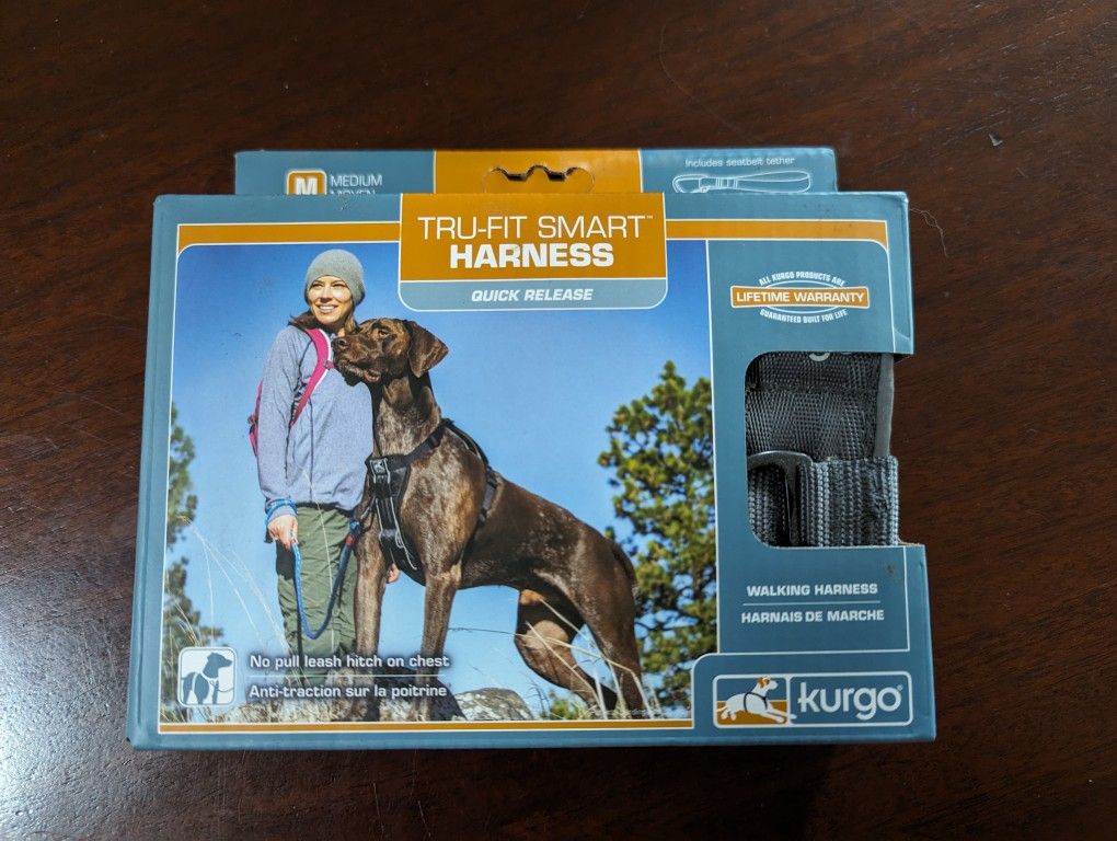 Medium grey Kurgo dog harness new in box