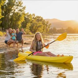 Pair Lifetime Wave 6ft Youth Kayak - Yellow