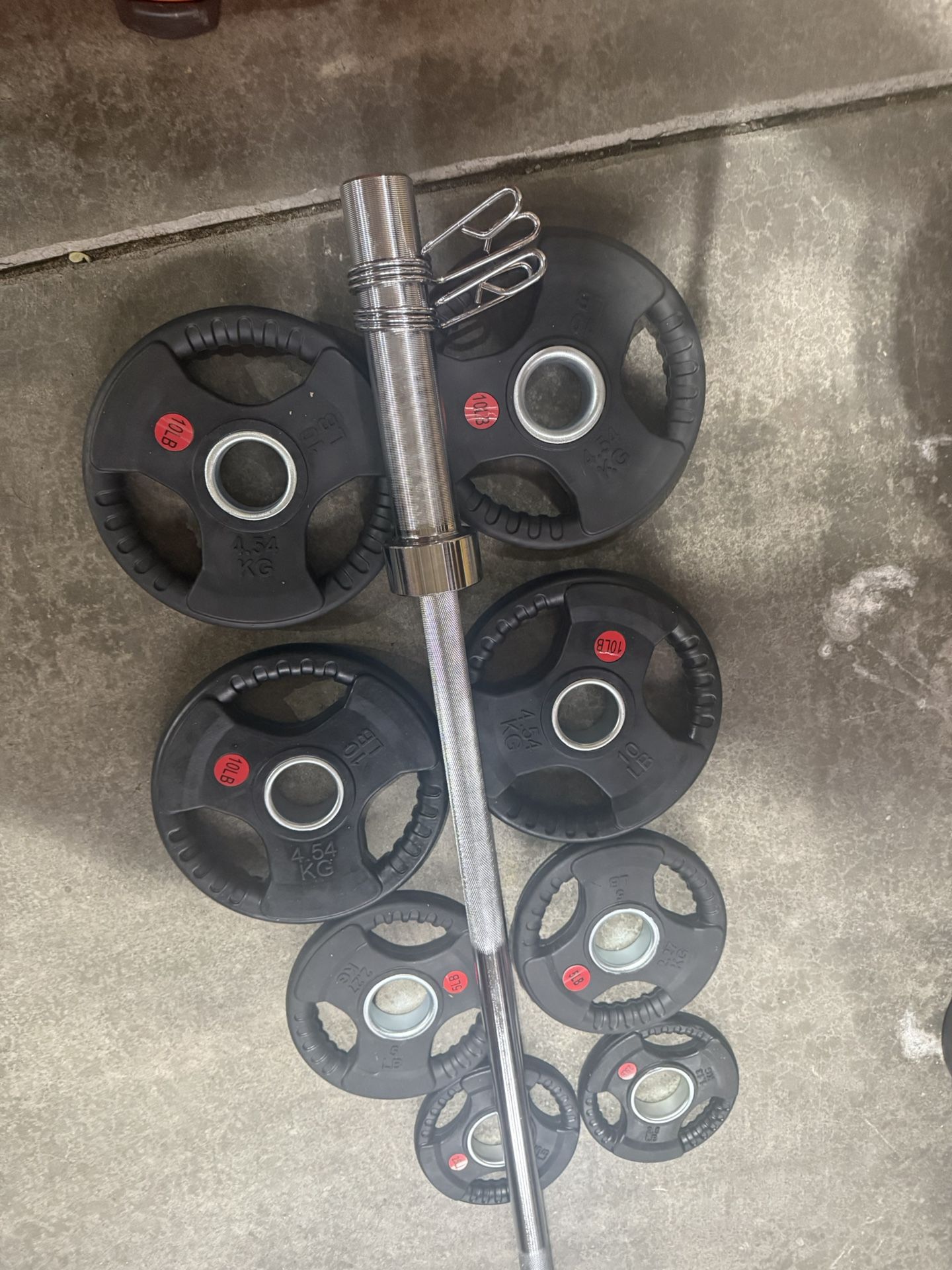 5 Foot Olympic Bar And Weights