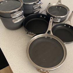 Calphalon Premier Non-Stick MineralShield 12-Piece Space-Saving Cookware  Set