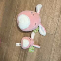 Make An Offer On Retired Squishmallows, Large And Small “Bop” - Pink Bunny