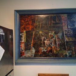 60.s 70.s Painting Of Black Men Playing A Dice Game