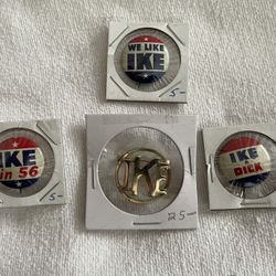 Lot Of Vintage IKE Political Pins