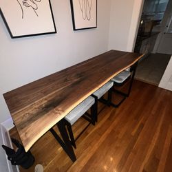 Dining Table, Counter Height, Artisan Board Solid Wood Oak