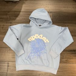Blue Rhinestone Sp5der hoodie