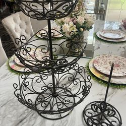 Princess House  Fruit Stand 3 Tiers & Paper Towel Holder 