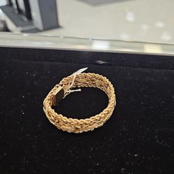 Bismarck Woven Bracelet 14 K 39.1 Grams