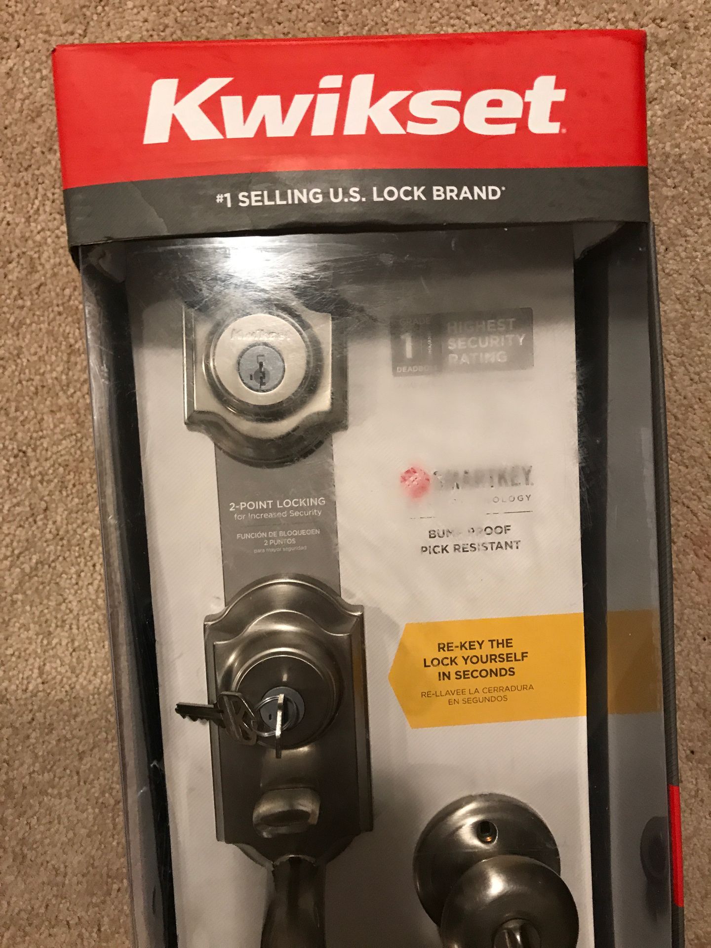 Brand new Kwikset Front Door Lock Set Double lock set with smart key
