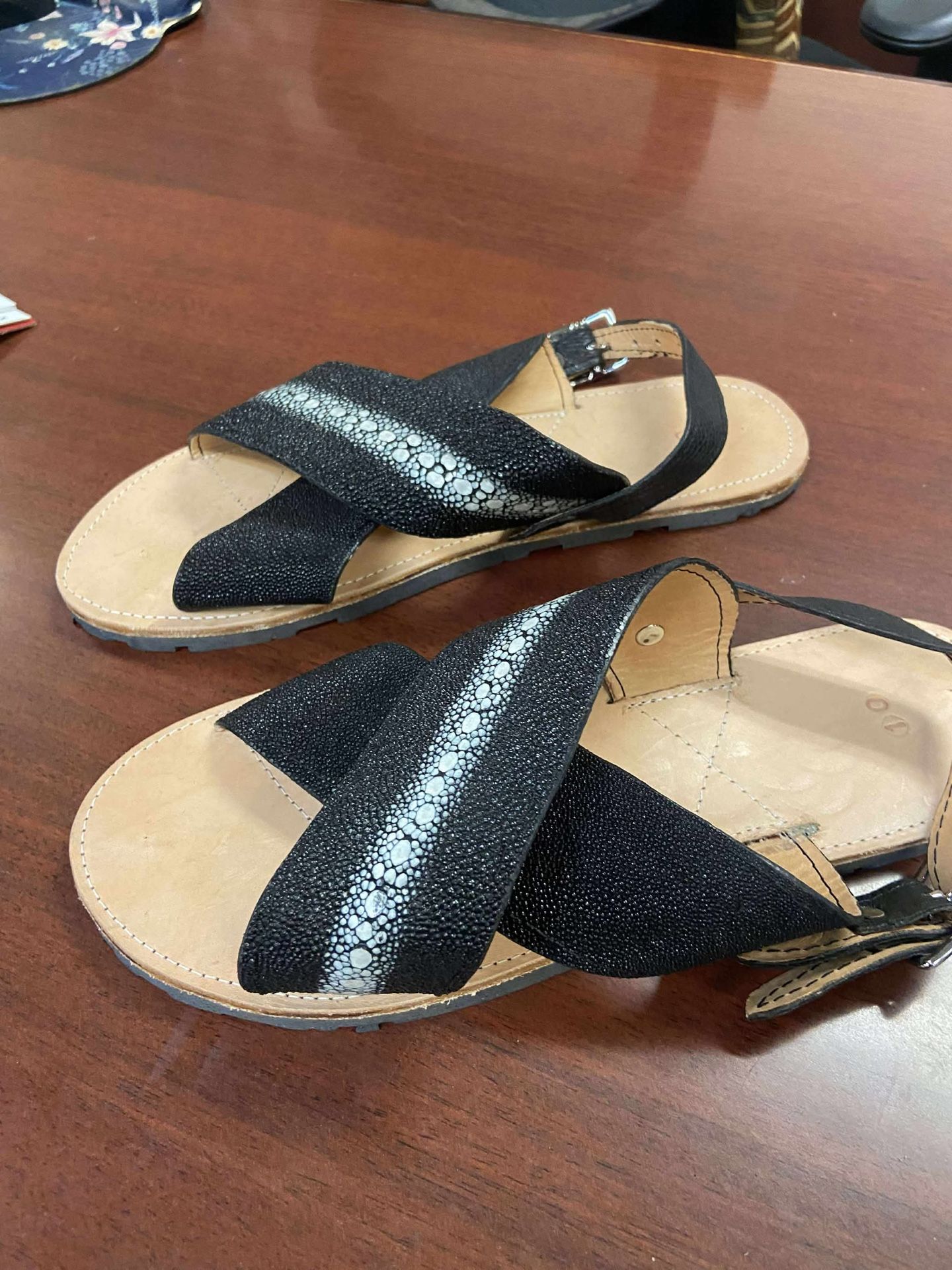 Huaraches de piel exotica original