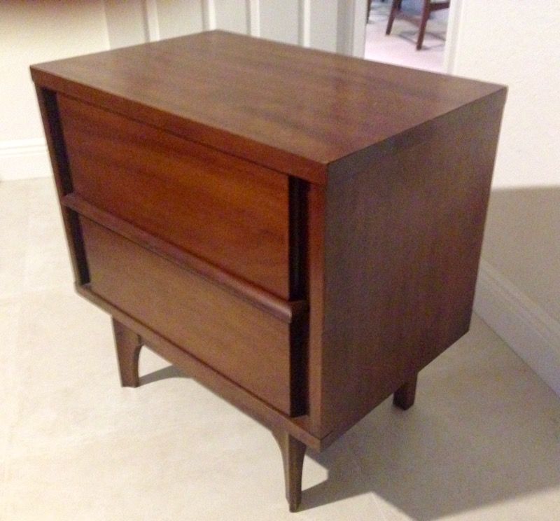 WOW Mid Century - Walnut - Kent Coffey Predicta Nightstand End Table