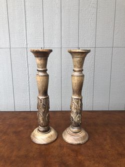 2 Tall Candle Holders