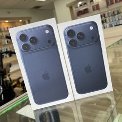 iPhone 17 Pro + 17 Pro Max Deep Blue 256GB Any Carrier! Brand New! Finance It Today No Credit Needed! $10 To $99 Down To Take It Home!