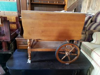 Antique tea cart with wings beautiful
