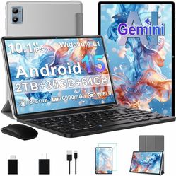 Brand New in sealed box 10.1” Android 15 Tablet 2-in-1 – Keyboard, Mouse & Case Included – 30GB/64GB