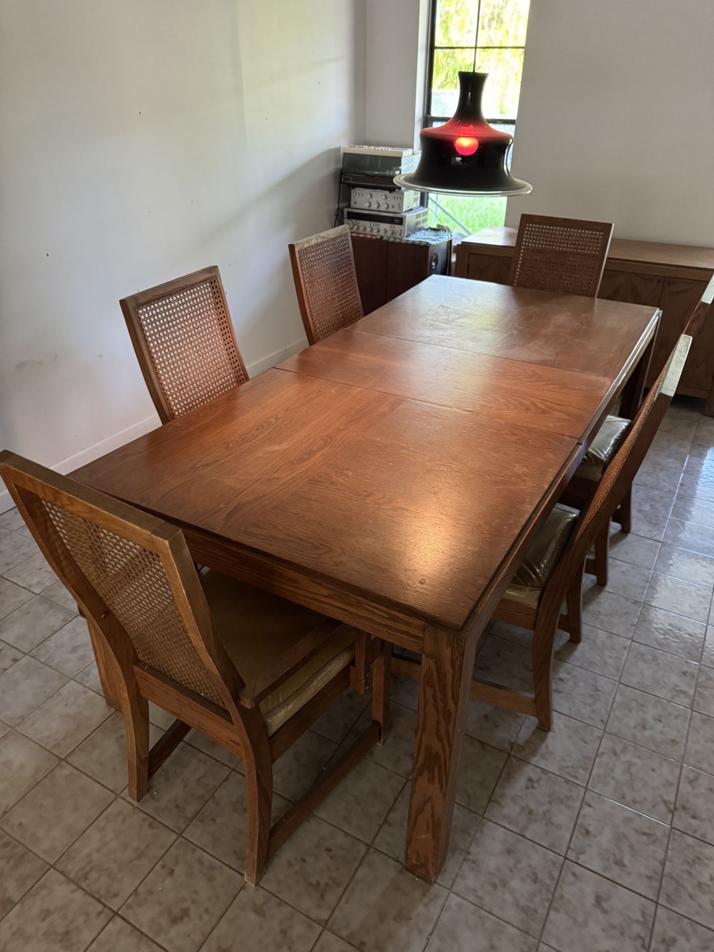 Dining Table Set With 6 Chairs and Buffet 