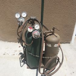Harris Gas Welding Set & Cutting Torch With Cart