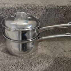 Three Piece Stainless Steel Steamer / Double Boiler
