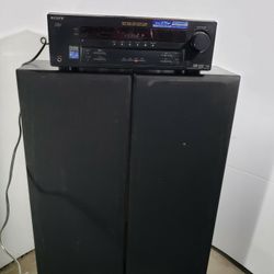 Sony Sound System Two Speakers And One Receiver