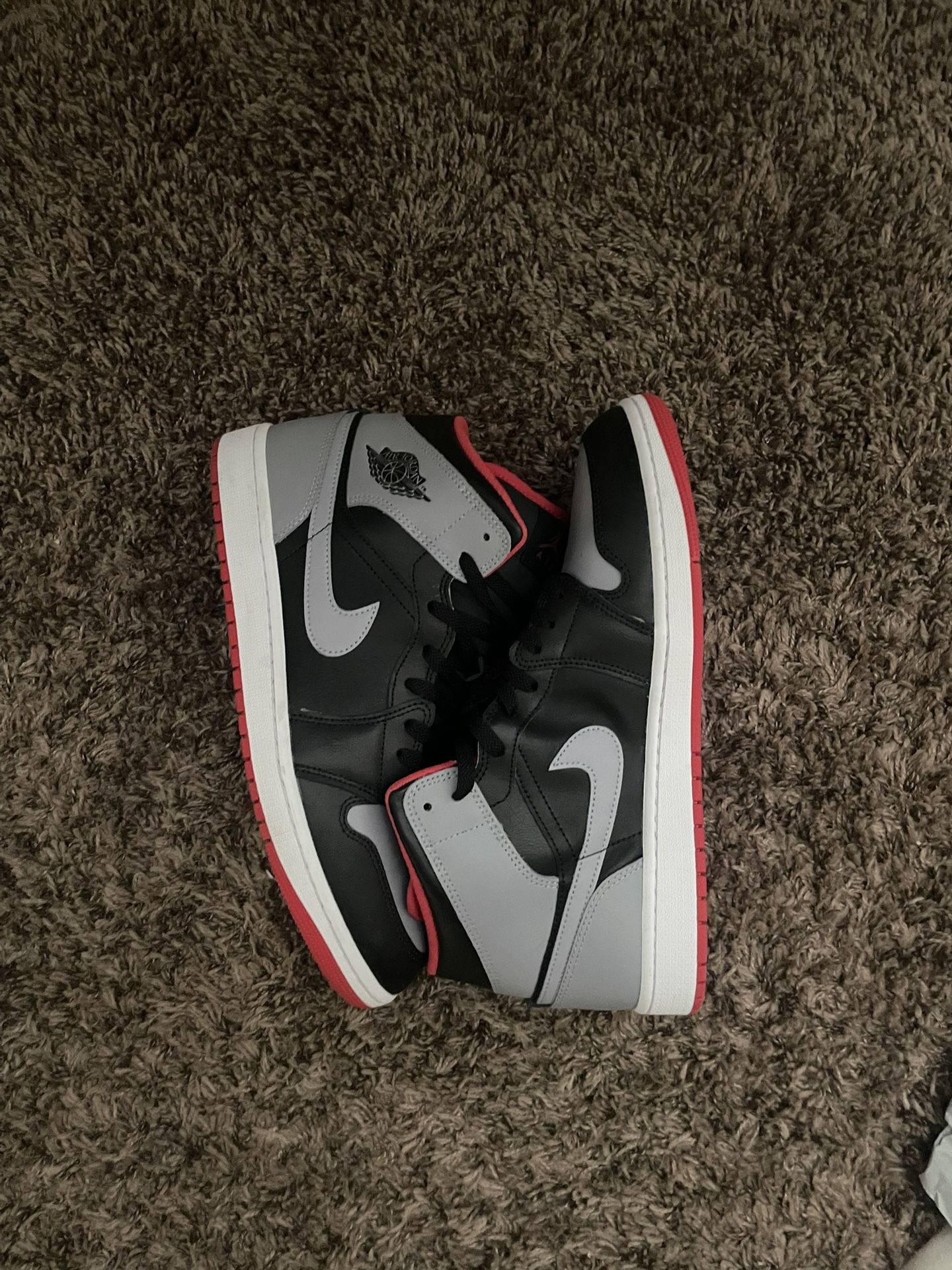 Air Jordan 1 Mid Bred Shadow Black Cement Grey Shoes DQ8426-006