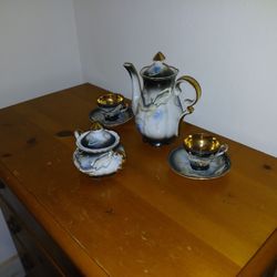 Vintage Japanese Dragonware Lithophane Tea Set, demitasse, tea cup
