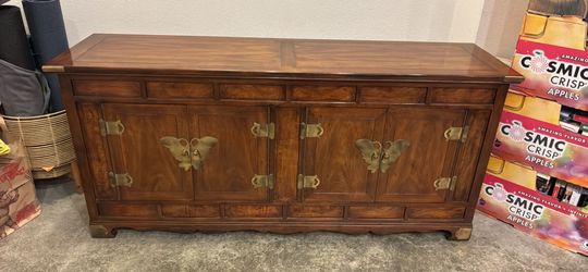 Vintage Sideboard with Butterfly Brass Hardware