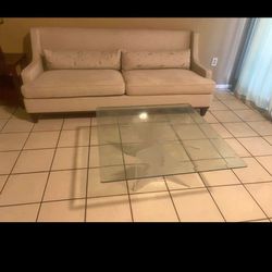 sleeeper sofa set with glass table! $200 delivery included! 