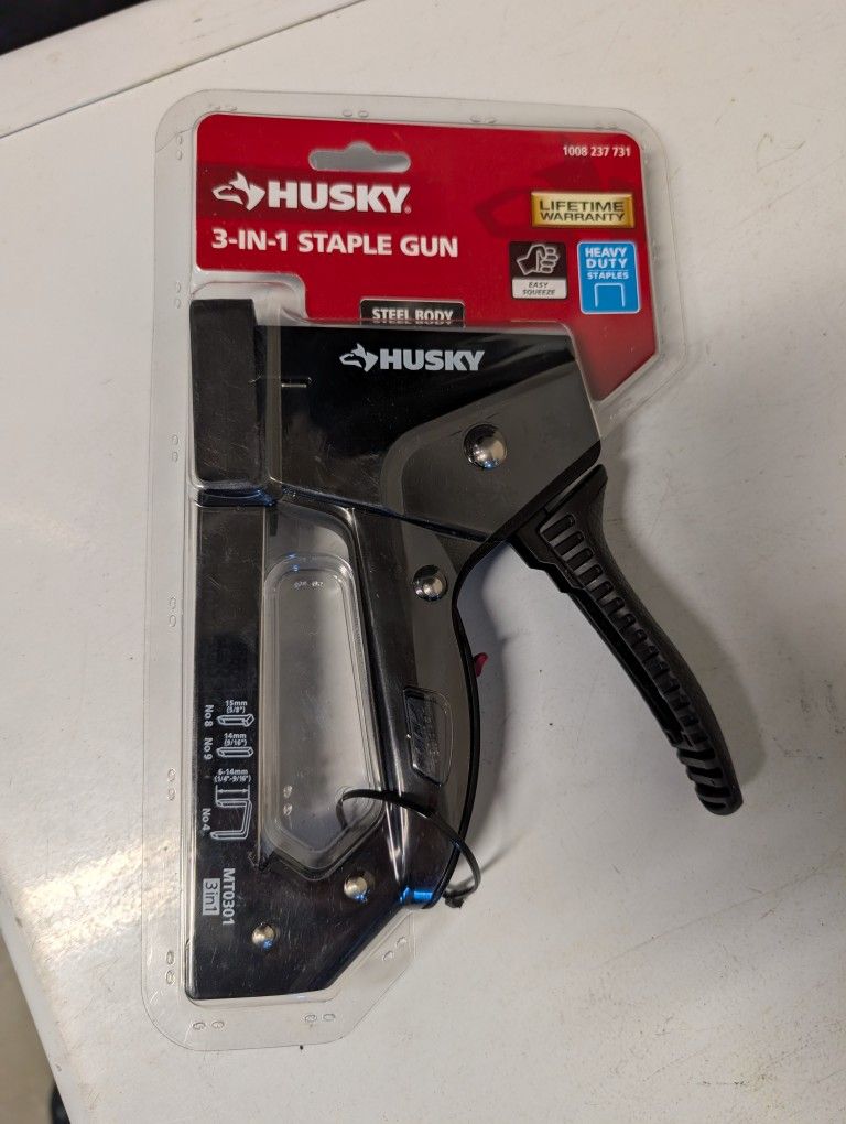 Husky Steal 3 in 1 Stapler Staple Gun