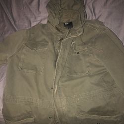 Men’s Cargo Jacket With Zip Hoodie 
