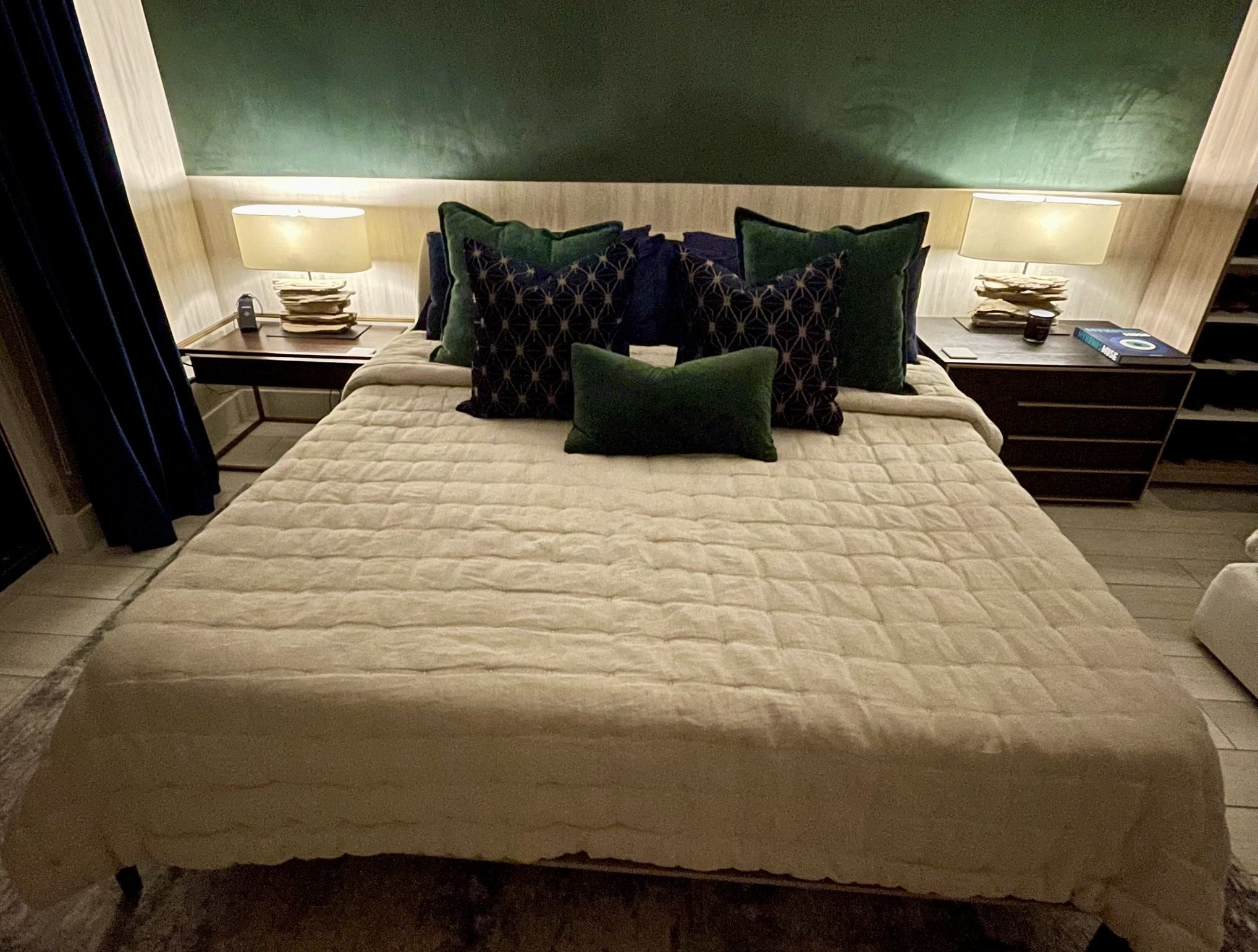 RH Nightstands Oak & Brass