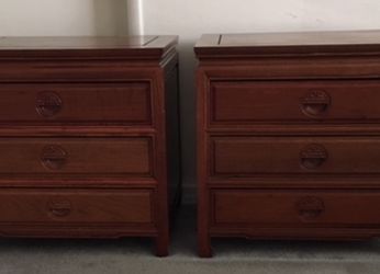Set Rosewood Side Table And Dresser
