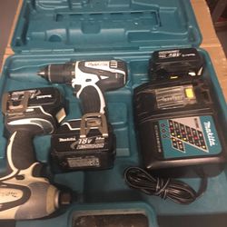 Makita 18V Drill/driver W/ Case And Charger