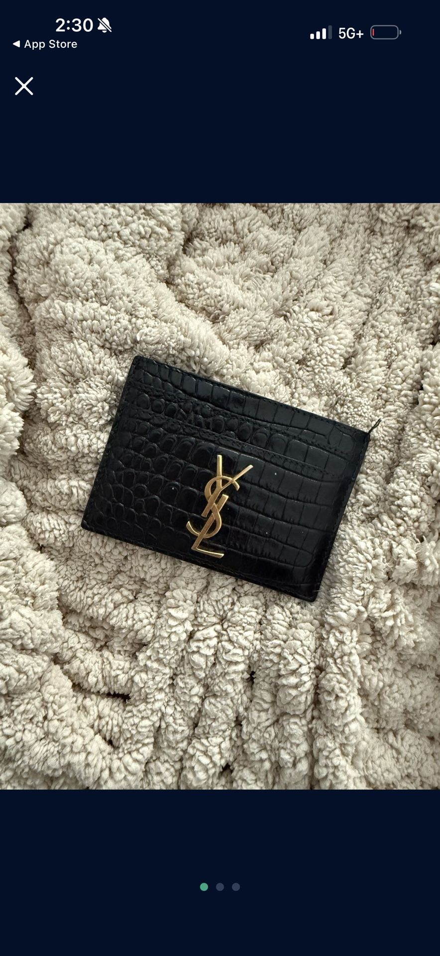 YSL LEATHER CARD HOLDER