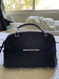 Coach Madison Black Cloth Satchel Purse