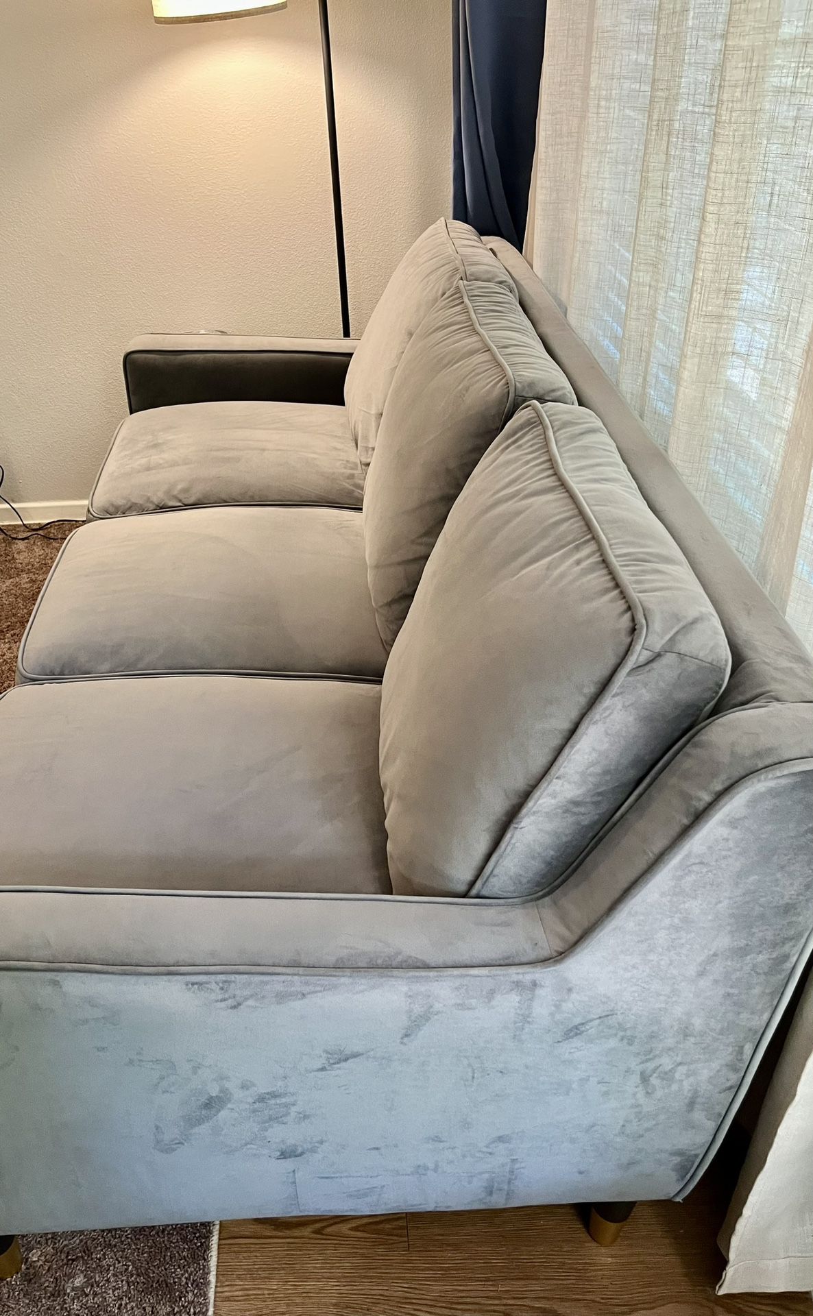 78" Upholstered Sofa by Mercury Row Grey (grey blue)