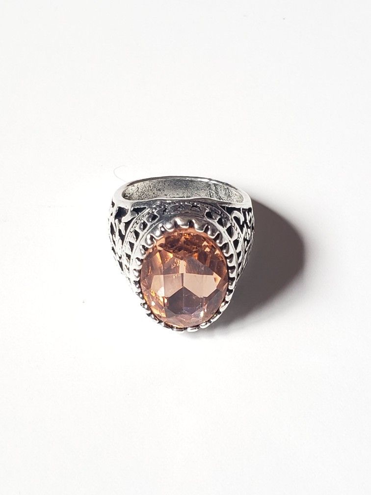 Antique Silver Stone Vintage Jewelry Ring For Men and Women Size 8.5 Used like new