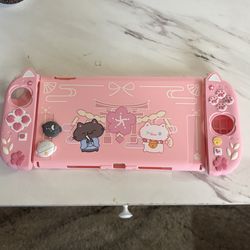 SWITCH 2 CASE KAWAII CAT PINK