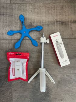 Various tripods for camera and phone