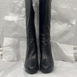 Nine West Black Knee-High Heeled Boots – Size 7.5 