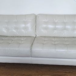 White 3 Seater Sofa / Couch 