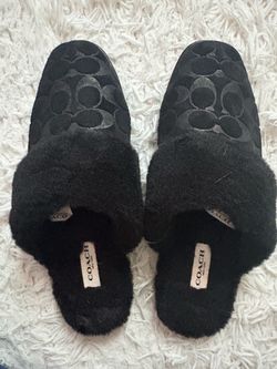 Authentic Coach Black Slippers